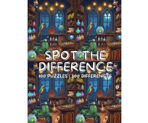 Spot the Difference: 100 Colorful Picture Puzzles: Find the Hidden Differences Brain Games for Adults & Seniors to Boost Focus, Test Your IQ, and Relax