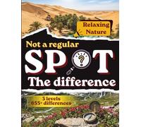 Spot the Difference Book for Adults: Relaxing Natural Scenes Edition | 3 Difficulty Levels, Bonus Challenge Puzzles, Score & Time Tracking Included