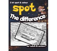 Spot the Difference & Coloring Book for Adults and Seniors: Black & White Puzzle Book with Hidden Differences, Mindfulness Coloring Pages & Brain-Boosting Challenges