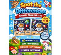 Spot the Differences Activity Book for Kids: Find 5 Differences in Every Puzzle | 50 Fun Brain Games with Cute Scenes | Improve Focus, Observation & Problem-Solving Skills | Ages 4-8