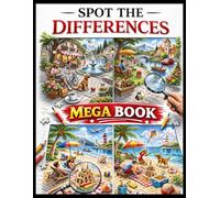 Spot the Differences Mega Book: 50+ Hard Find the Difference Puzzles for Adults