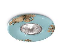 Spot Vintage Ceramica Azzurra 1 Luce Gu10 11Cm
