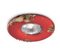 Spot Vintage Ceramica Rossa 1 Luce Gu10 11Cm