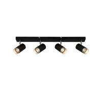 Spot Vintage Plek Metallo Cromo Opaco 4 Luci Gu10