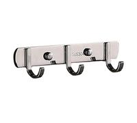 Spotact Acciaio Inox Coat Rack Heavy Duty Parete Appendiabiti Moderni Ganci per Vestiti in Metallo per Ingresso Cucina Bagno Camera da Letto (3 Ganci, Piatto)