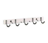 Spotact Appendiabiti Moderni in Acciaio Inox - Attaccapanni da Parete Pesante per Ingresso, Cucina, Bagno, Camera da Letto - 5 Ganci Rotondi in Metallo