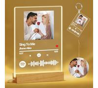 Spotify Gifts - Placca personalizzata in acrilico con foto e canzone, perfetta come regalo per Natale, compleanno, anniversario, ampia