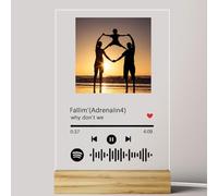 Spotify Glass Music Code Luce Notturna Personalizzato Foto & Nome del Musica & del Cantante, Art Lampada Musica Placca Album Copertina, Regali per Fidanzati, Papà e Mamma