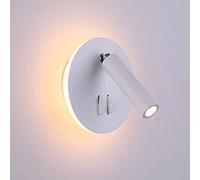 Spotlight a LED, luci Spot da 3 w Ruota a 330 ° Pieghevole su e Giù, luci a Monte a Parete cablata Metallo in Metallo da 8 w Lampada a Parete a LED per corridoio Camera da Letto, Bianco Caldo