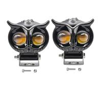 Spotlight a LED per moto - Luce anteriore della moto, proiettore motociclistico | Trave da gufo a due occhi, torcia a doppio colore super luminoso per Scooter Bike Electric Electric Scooter Night Road