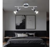 Spotlight Lampada Da Soffitto Flessibile LED GU10 2-Fiamma Cromo