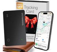 SPOTMINDERS. Portafoglio Tracker - Compatibile con Apple Find My Tracking Card per portafoglio - Airtag Card Nero, GPS Portafogli Ricaricabile Impermeabile 1.8mm iPhone Item Finder Smartcard per