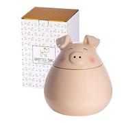 SPOTTED DOG GIFT COMPANY Barattolo per Biscotti, Biscottiera in Ceramica a Forma Maiale Animale Da Fattoria, Barattolo da Cucina, Cookie Jar, Regalo di Maiale per Donna Uomo