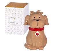 SPOTTED DOG GIFT COMPANY - Biscottiera a forma di cane - barattolo da cucina - idee regalo per padroni e amanti dei cani - in ceramica - marrone