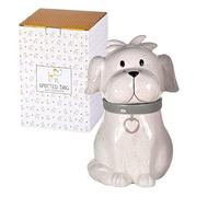 SPOTTED DOG GIFT COMPANY - Biscottiera a forma di cane - barattolo da cucina - idee regalo per padroni e amanti dei cani - in ceramica - bianco