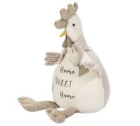SPOTTED DOG GIFT COMPANY Fermaporta di Stoffa, Pesante Design Simpatico a Forma di Gallina Fermaporta Pavimento, Animale da Fattoria Gallina Decorativa Decorazione per Casa, Regalo Donna Uomo