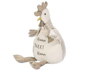 SPOTTED DOG GIFT COMPANY Fermaporta di Stoffa, Pesante Design Simpatico a Forma di Gallina Fermaporta Pavimento, Animale da Fattoria Gallina Decorativa Decorazione per Casa, Regalo Donna Uomo