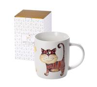 SPOTTED DOG GIFT COMPANY Tazza Gatto da Caffè in Ceramica 350 ml per Caffè e Tè, Tazza con Gatti Divertenti, Regalo per Gattara, Donna Uomo e Bambini
