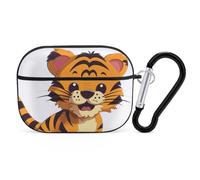 Spotted Tiger - Custodia per AirPods Pro 2, antiurto, rigida, per donne e uomini, compatibile con custodia Airpod Pro di 2a/1a generazione, con portachiavi, nero