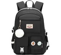 Spotted Tiger Zaino estetico per ragazze e ragazze, grazioso zaino per la scuola, per libri, anime, per ragazze, nero, Large, Estetico