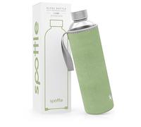 spottle Borraccia in Vetro con Custodia in Neoprene, Bottiglia in Vetro Borosilicato - Lavabile in Lavastoviglie, Adatta a Tutte le Bevande, Senza BPA, 1L
