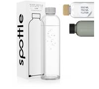 spottle borraccia vetro 500 ml, 750 ml, 1 L, riutilizzabile e lavabile, adatta a bevande calde o fredde, senza BPA e dal design moderno
