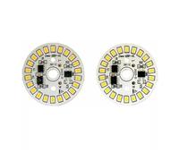 SPOUPKFKCK 2 pz LED Lampadina Patch Lampada SMD Piastra Circolare Modulo Sorgente Luminosa for La AC 220 V Led Chip Faretto Da Incasso HA CONDOTTO LA(15W-220V,Warm White)