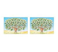 Spourita 2 grafici 'albero genealogico per compilare il poster genealogico di 6a generazione, vuoto, tabellone genealogico riempibile, stampa 'immagine 'albero genealogico A