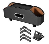 Spourita Sichuny Organizer per Posteriore per Poggiatesta Auto con 2 Portabicchieri, Portacellulare, Ganci e Accessori per Fazzoletti - Nero