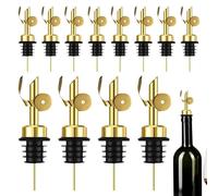 Spout di bottiglia di olio, olio d'oliva,12X versatori per bottiglie da cucina | Dispensatore di olio di chiusura automatica dell'acciaio inossidabile per la cucina dello sciroppo di vino