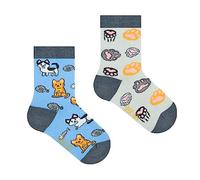 Spox Sox Bambini - calze colorati e divertenti, calzini fantasia e folli - regalo divertente, 31-35, Gatti