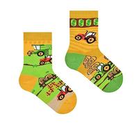 Spox Sox Bambini - calze colorati e divertenti, calzini fantasia e folli - regalo divertente, 31-35, Trattori