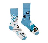Spox Sox - calze colorati e divertenti, calzini fantasia e folli - regalo divertente, 40-43, Pista da sci