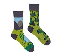 Spox Sox Casual Unisex - calze di cotone colorati per individualisti - calzini multicolori, divertenti, fantasiosi e originali per uomo e donna - regalo divertente, 36-39, Dietro le sette montagne