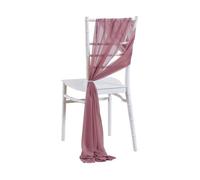 SPPEOUKJ 10/50PCS Like Chiffon Chair Sashes Wedding Chair Decoration 17x250cm Wedding Aisle Decorations Party Banquet Event Baby Shower(Rose Gold,10 PCS)