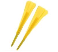 SPPEOUKJ 2 PCS Plastic Ribs Tessuto Belly Dance Mulan Fan 16 "(41 cm)(Yellow,1pcs Right 1pcs Left)