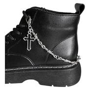 SPPEOUKJ 2 pezzi Catena for scarpe con croce di fiamma spinata Stivali e scarpe di tela Accessori Decorazione Ciondolo Gioielli da festa alla moda for donne