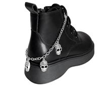 SPPEOUKJ 2 pezzi di catena for scarpe a forma di croce cava in metallo, scheletro multistrato in acciaio inossidabile for stivali da donna, accessori decorativi for gioielli fai da te