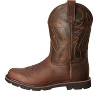 SPPEOUKJ Stivali da cowboy da uomo, con ricamo slip-on, stivali da cavaliere vintage, stivali da neve da uomo, stivali da motociclista, taglie forti 38-48(Brown,47)