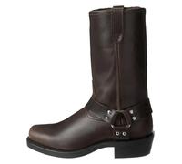 SPPEOUKJ Stivali da cowboy retrò da uomo, stivali a metà polpaccio, stivali da uomo in pelle PU, scarpe da uomo slip-on, stivali da cavaliere invernali, stivaletti, taglie forti 39-48(Dark Brown,39)