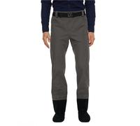 SPPEOUKJ Wader da Pesca Trampolieri da Pesca da Uomo Pantaloni da trampoliere in Vita Tessuto Impermeabile a Tre Strati con Calzini in Neoprene nelle giornate Fredde per Pesca(L)