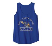 SPQR Antica Roma Canotta, Donna, Blu Reale, XL