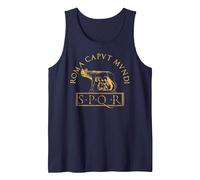 SPQR Antica Roma Canotta, Uomo, Navy, XXL