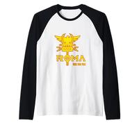 SPQR Aquila Impero Romano Antica Roma Veni Vidi Vici Maglia con Maniche Raglan