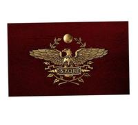 SPQR Bandiera Senatus Senato di Populusque Romanus Bandiera dell'Impero Romano Bandiera con occhielli Bandiera dell'Impero Romano Bandiera Decorativa Romana 9,1 x 1,5 m