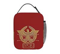 SPQR- Borsa per Il Pranzo isolata con Emblema dell'aquila Standard dell'Impero Romano per Donne per Bambini Scatole per Alimenti Portatili Tote Termica per Il Pranzo