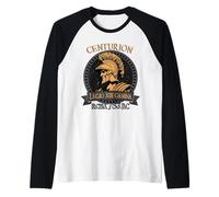 SPQR Centurione Romano Legionario Guerriero di Roma Maglia con Maniche Raglan
