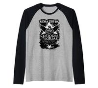 SPQR Custodes Gloriae Aquila Romana Roma Design Maglia con Maniche Raglan