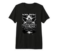 SPQR Custodes Gloriae Aquila Romana Roma Design Maglietta Premium