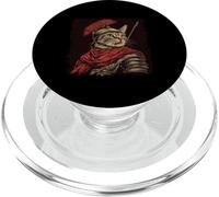 SPQR Empire Roman Legion gatto guerriero grafica giapponese PopSockets PopGrip per MagSafe